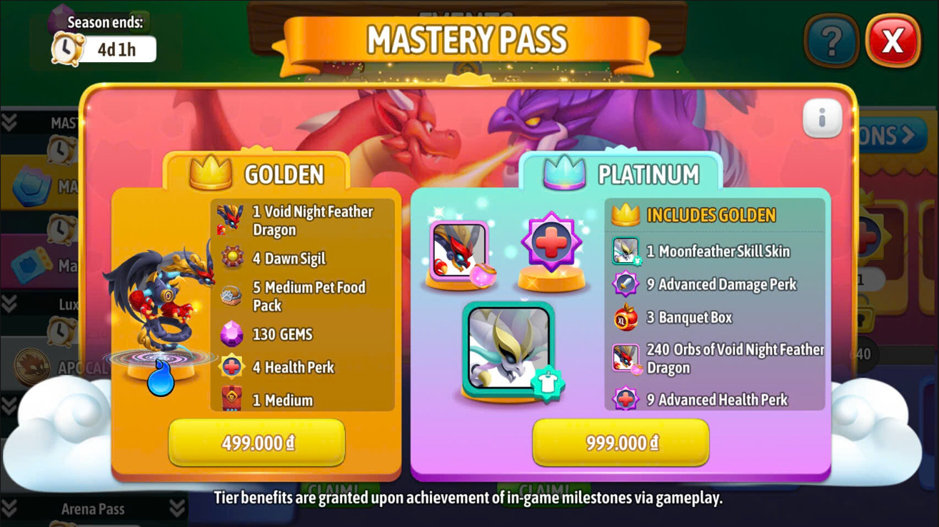 Mastery Pass Gói Platinum