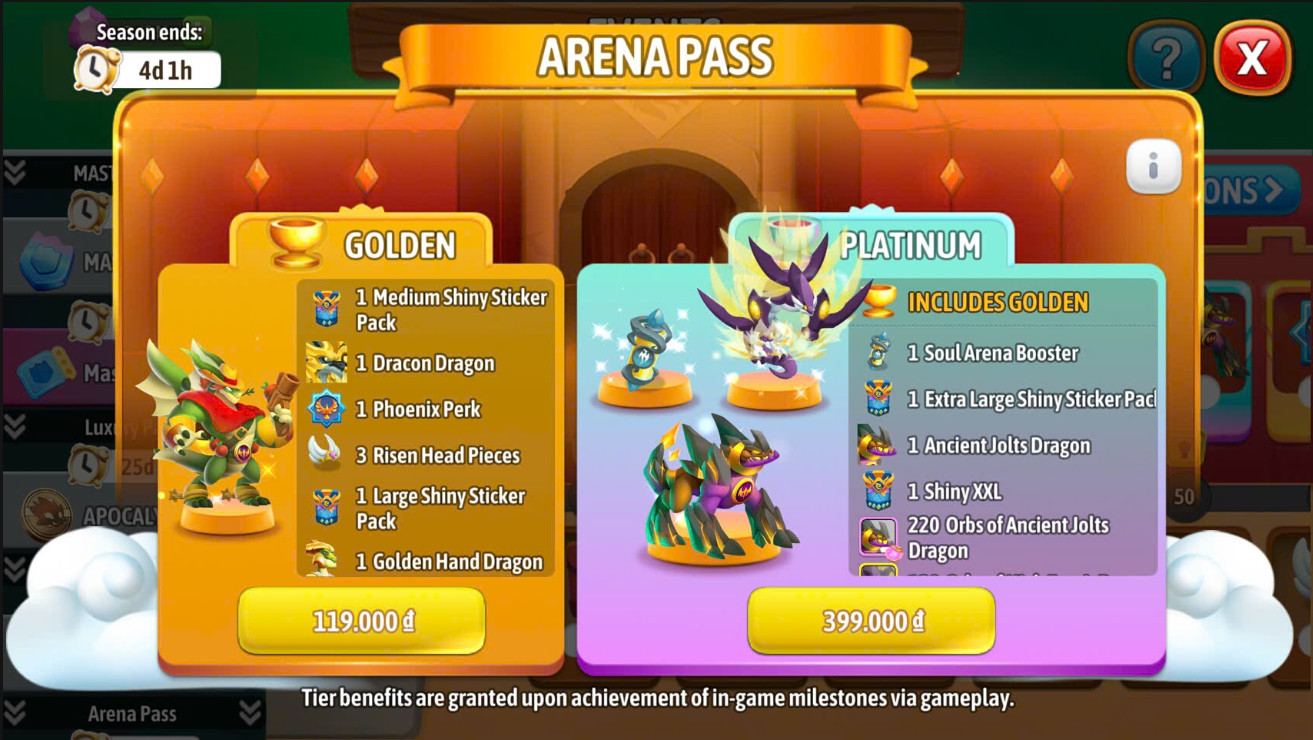 Arena Pass Gói Platinum